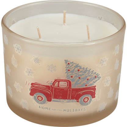 Home For The Holidays Red Truck - Peppermint Scented Christmas Candle