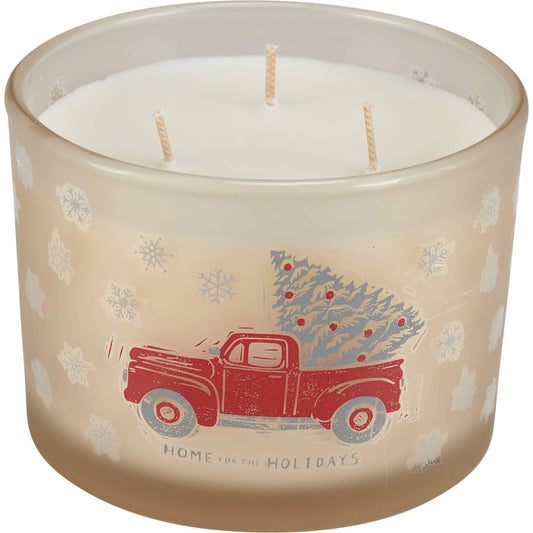 Home For The Holidays Red Truck - Peppermint Scented Christmas Candle