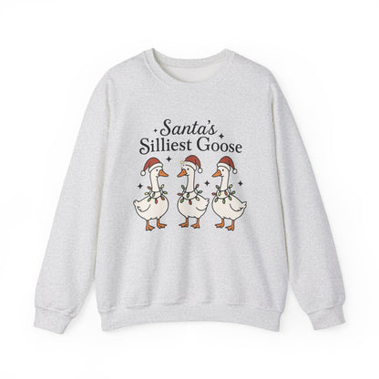 Santa's Silliest Goose Christmas Sweatshirt