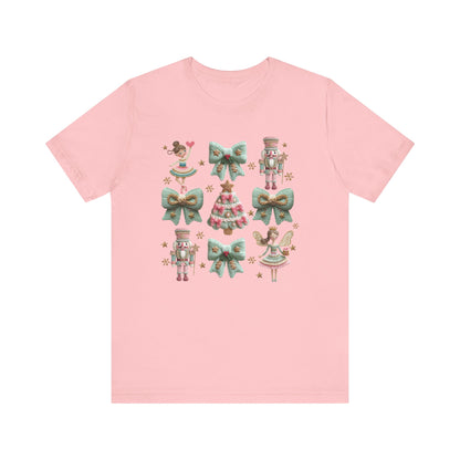 Nutcracker Coquette Christmas T-Shirt - Faux Yarn
