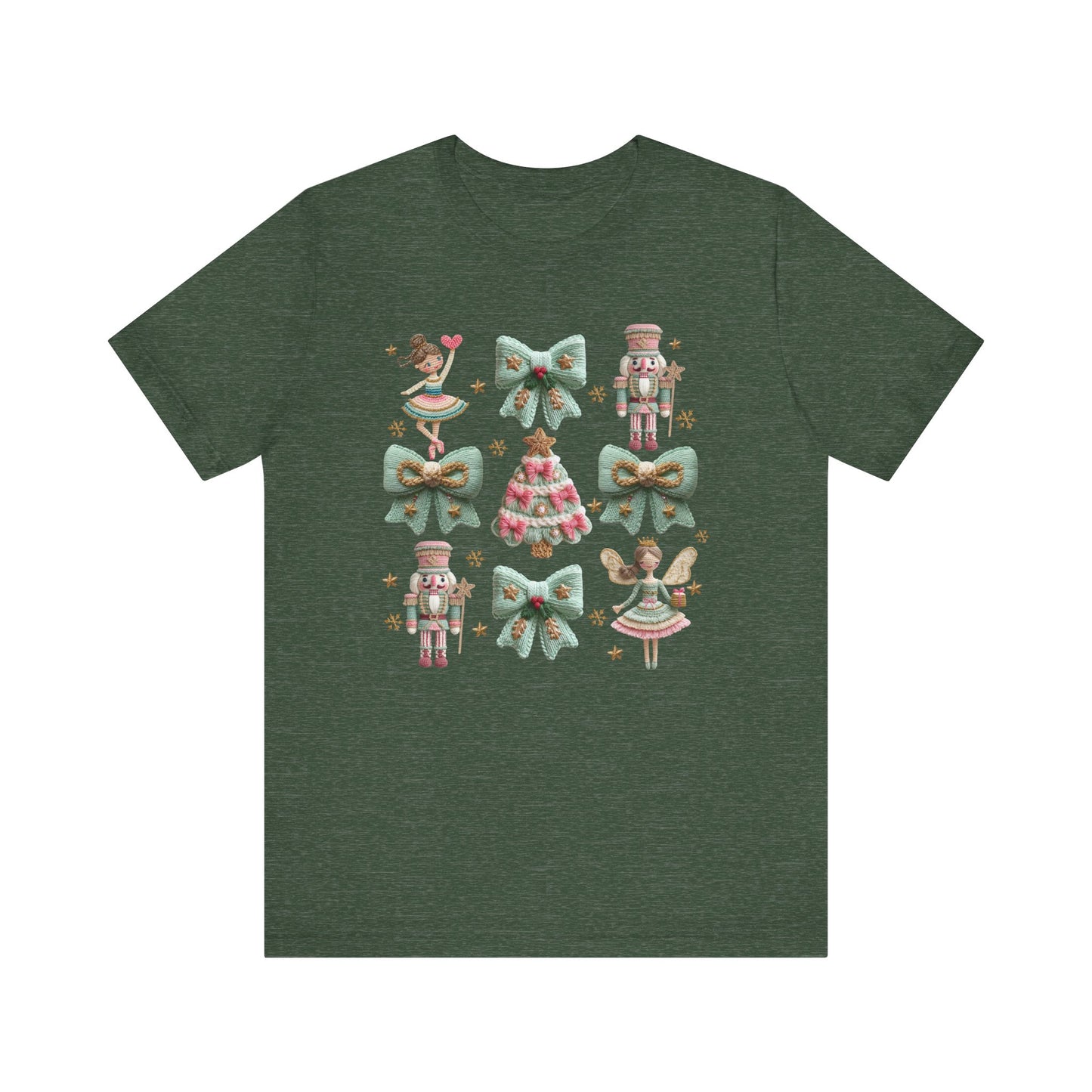 Nutcracker Coquette Christmas T-Shirt - Faux Yarn