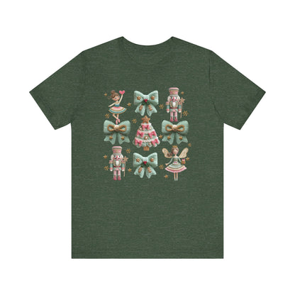 Nutcracker Coquette Christmas T-Shirt - Faux Yarn