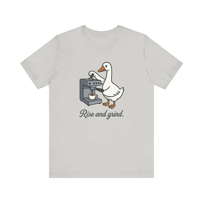 Rise and Grind Espresso Goose T-Shirt