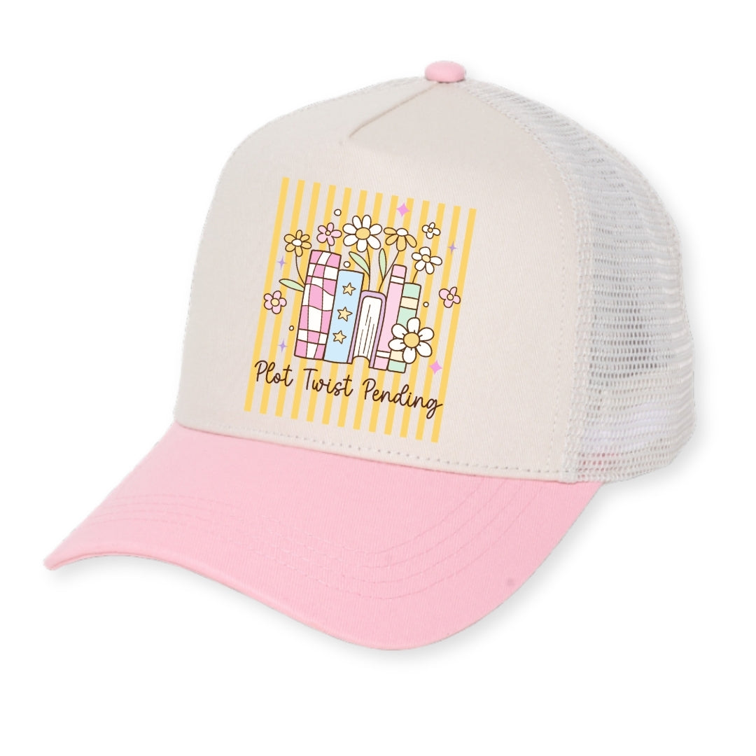 Plot Twist Pending Stripes Hat Just So Happy