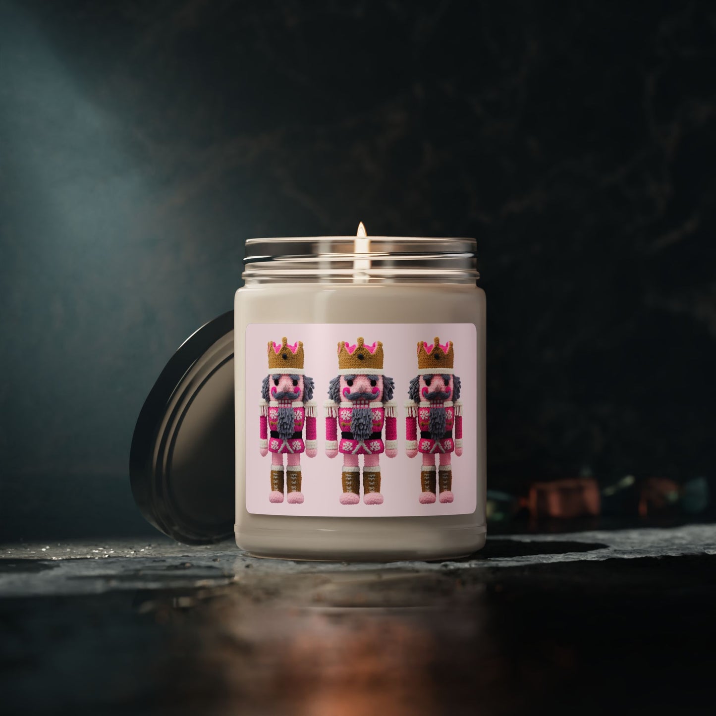 Pink Nutcrackers Christmas 9oz Scented Soy Candle