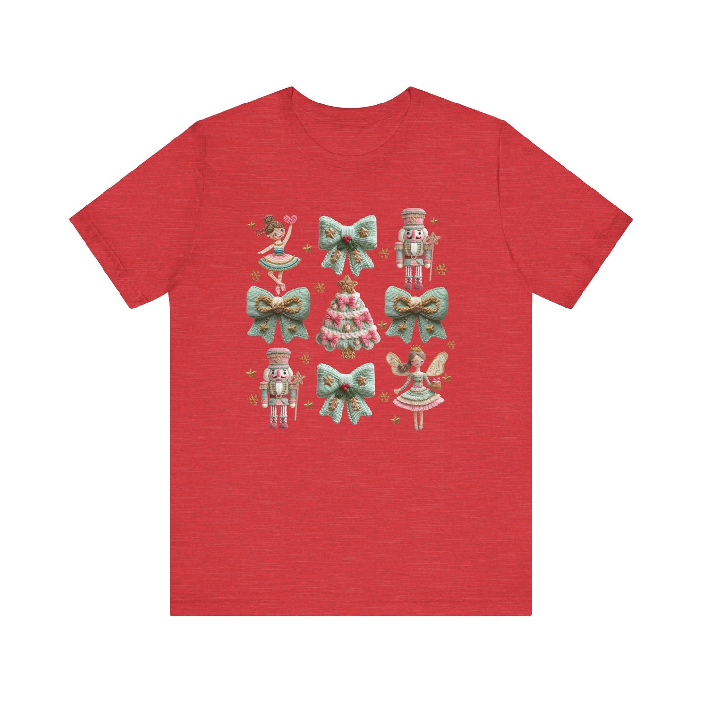 Nutcracker Coquette Christmas T-Shirt - Faux Yarn