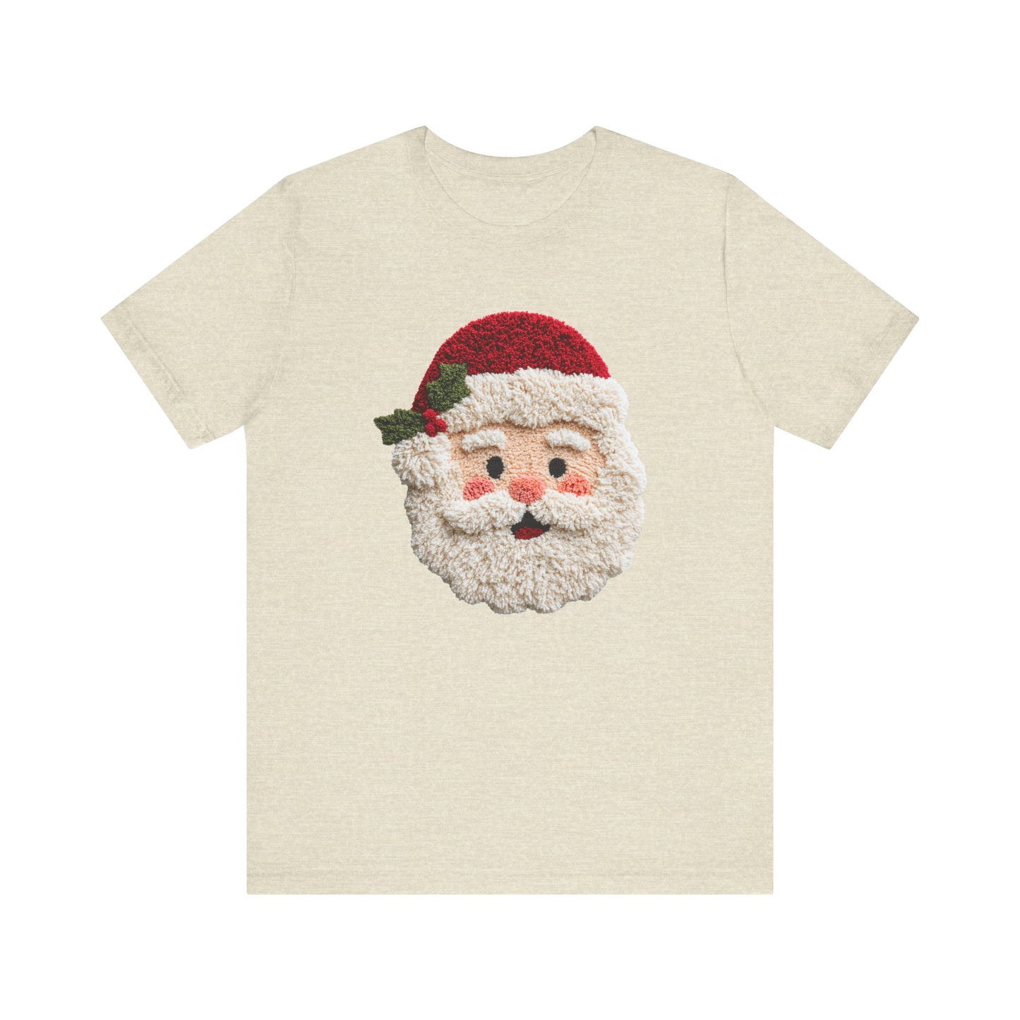 Santa Claus Christmas T-Shirt - Faux Yarn