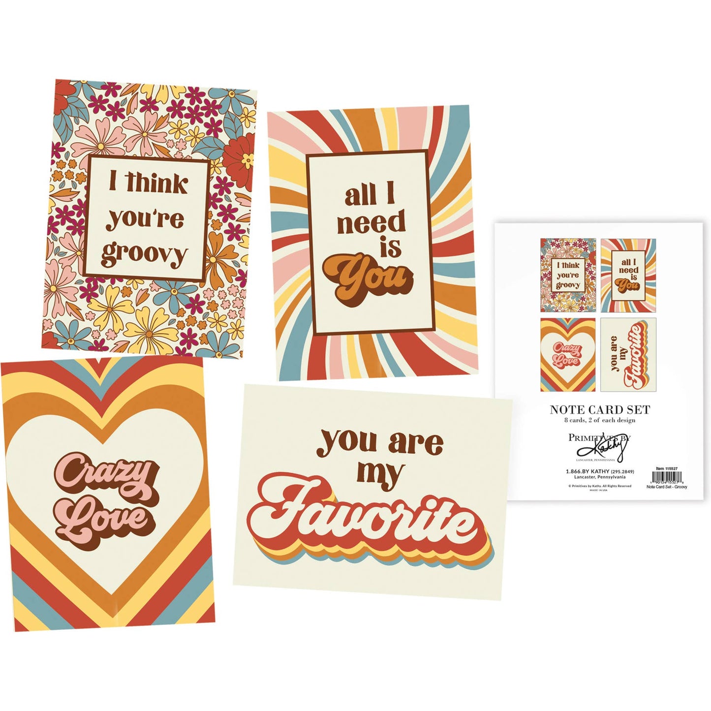Groovy Note Card Set