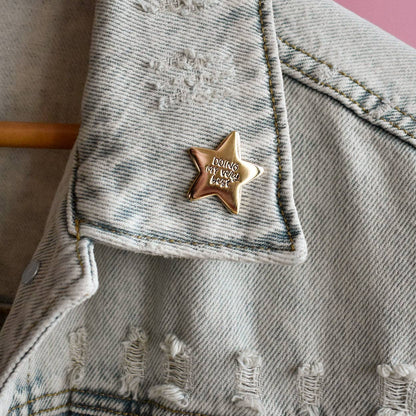 Doing My Very Best Gold Star Pin