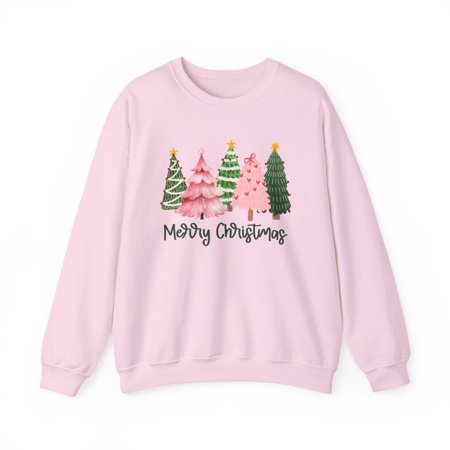 Pink Trees Merry Christmas Sweatshirt