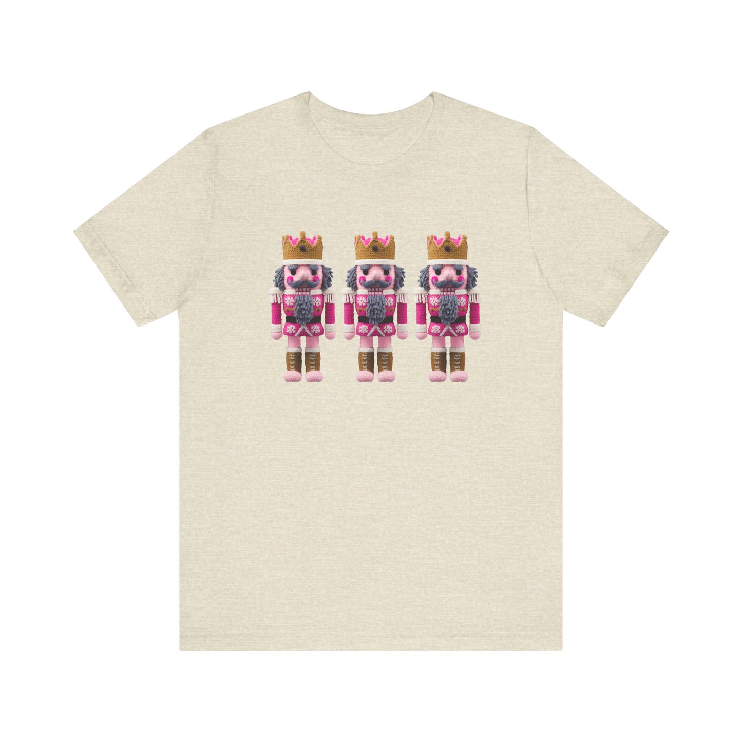 Pink Nutcrackers Christmas T-Shirt - Faux Yarn