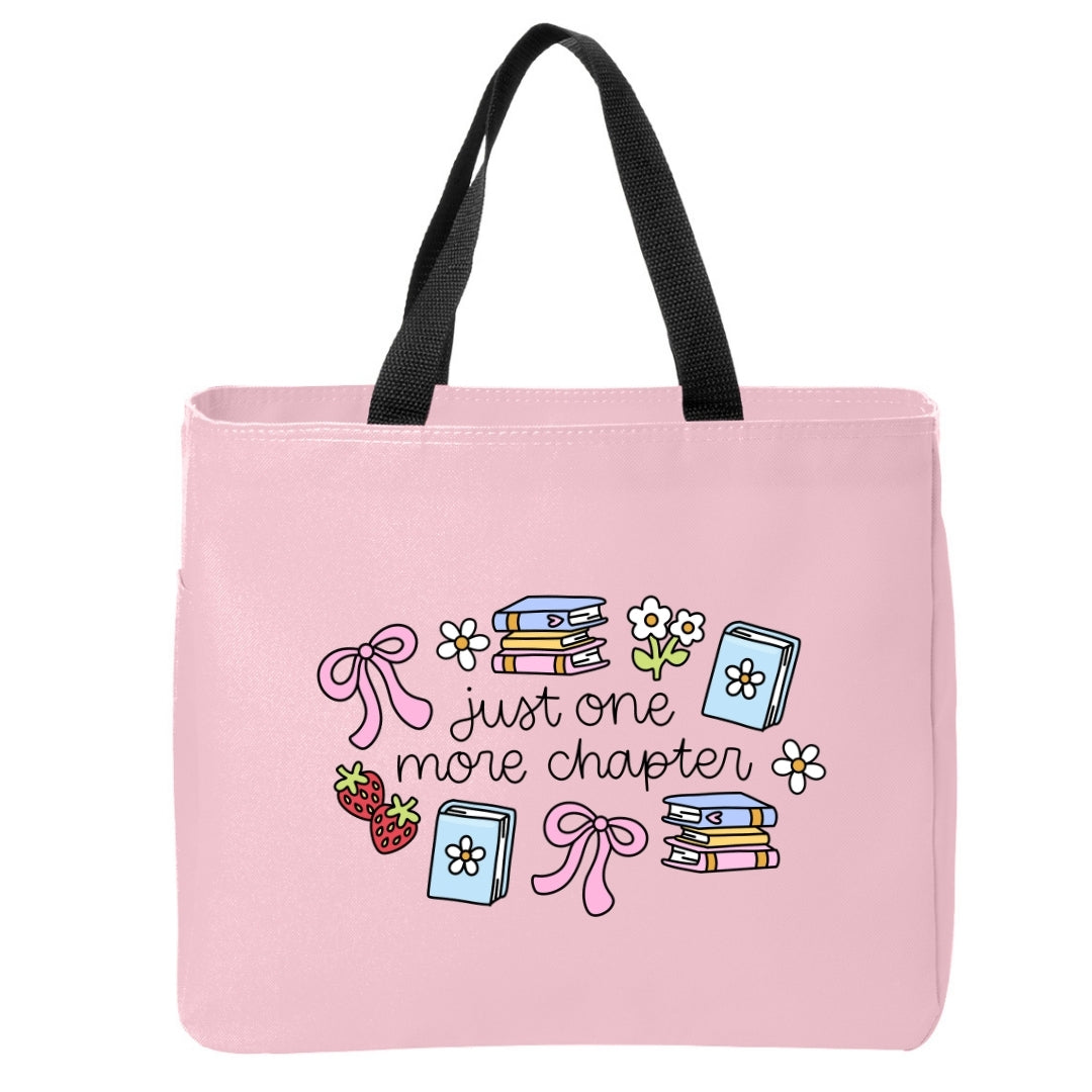 Just One More Chapter Doodles Tote Bag Just So Happy