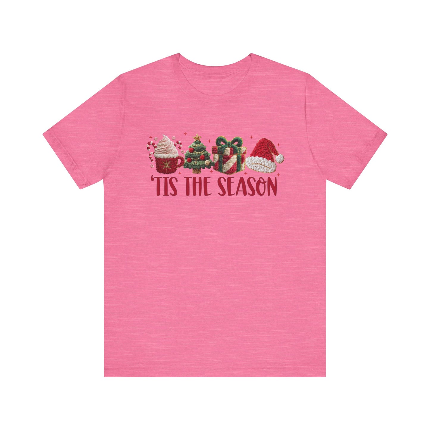 Tis the Season Icons Christmas T-Shirt - Faux Yarn