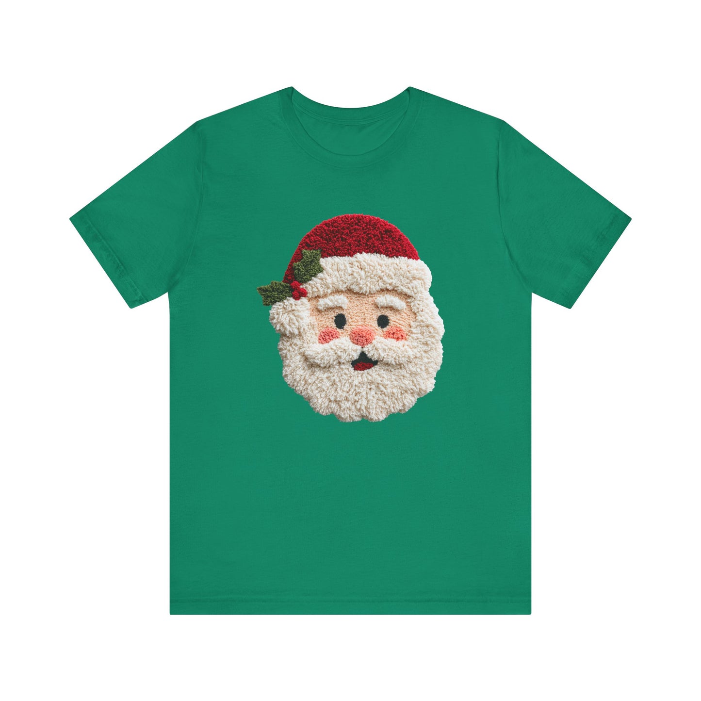 Santa Claus Christmas T-Shirt - Faux Yarn