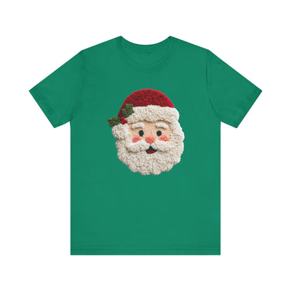 Santa Claus Christmas T-Shirt - Faux Yarn