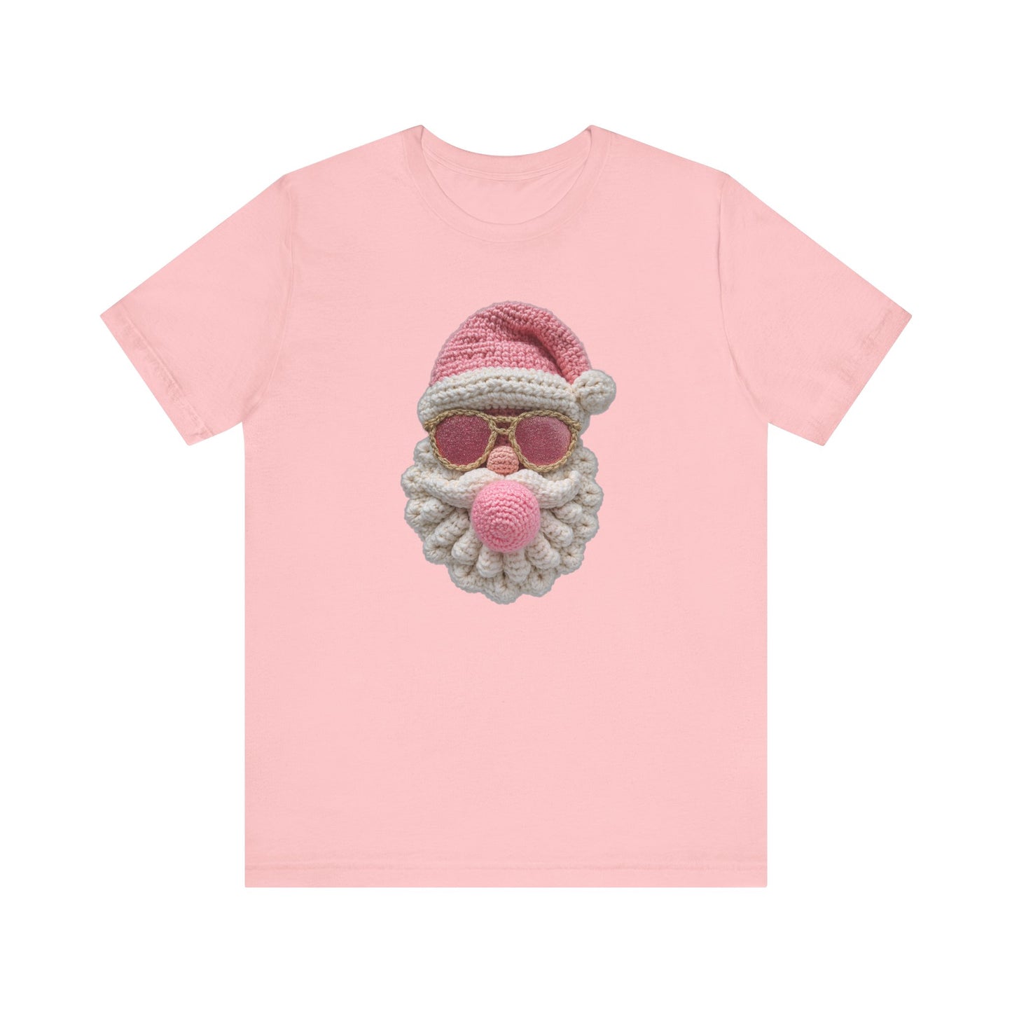 Santa Bubble Gum Christmas T-Shirt - Faux Yarn