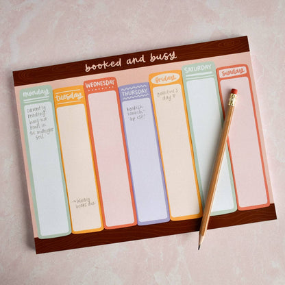 Bookish Notepad - Large Booked and Busy Weekly Planner