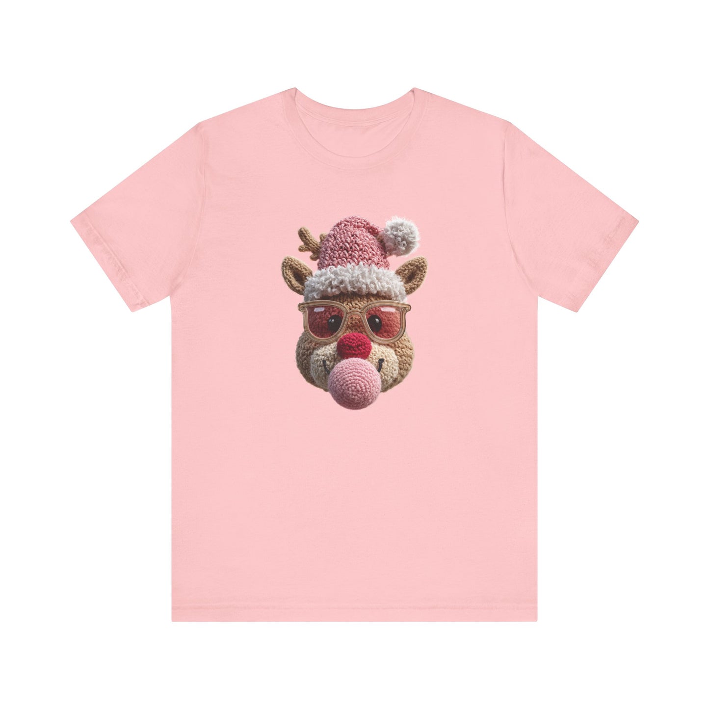 Reindeer Bubble Gum Christmas T-Shirt - Faux Yarn