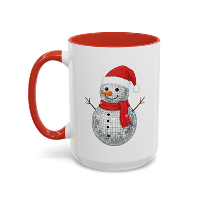 Disco Ball Snowman Christmas Coffee Mug - 11 oz. or 15 oz.