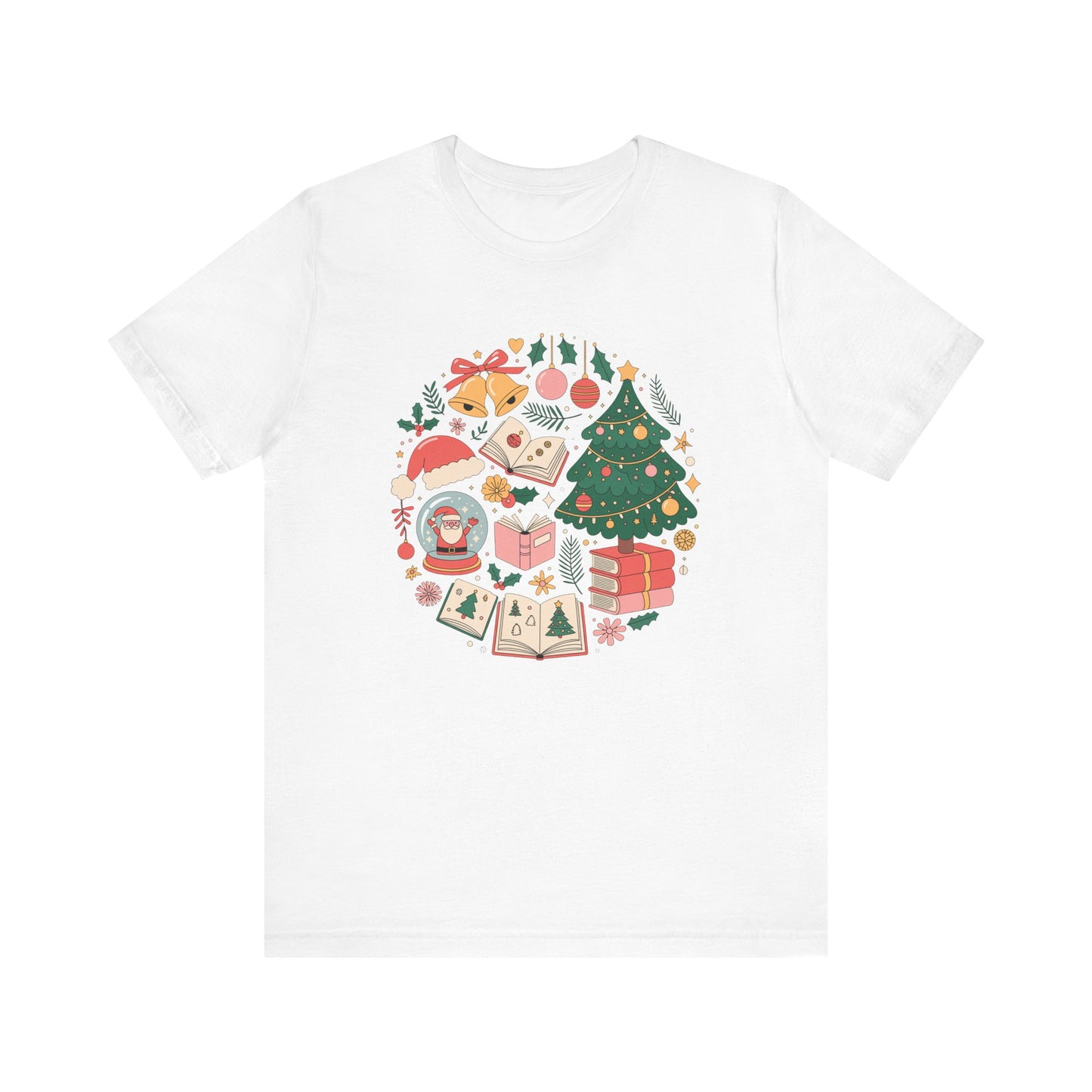 Bookish Snow Globe Christmas T-Shirt