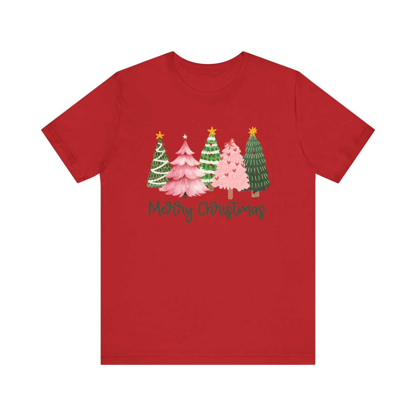 Pink Trees Merry Christmas T-Shirt