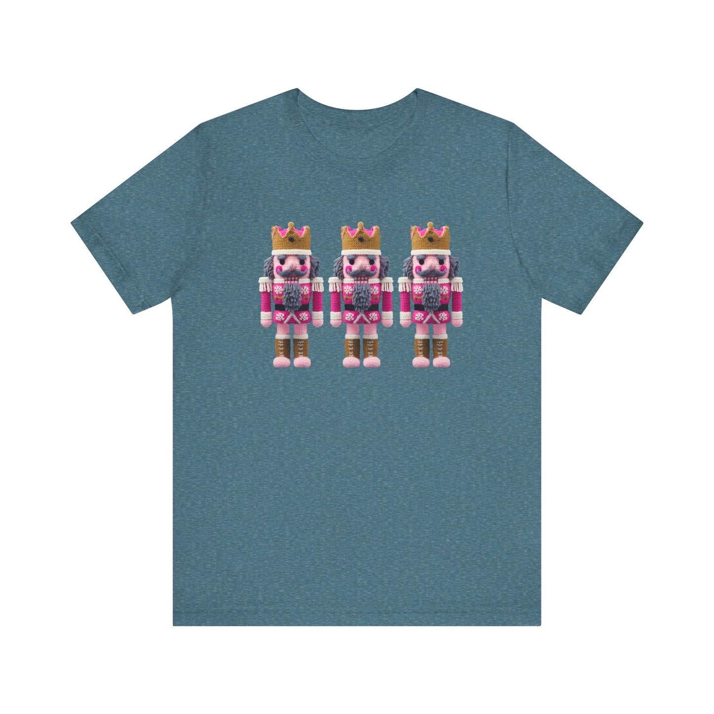 Pink Nutcrackers Christmas T-Shirt - Faux Yarn