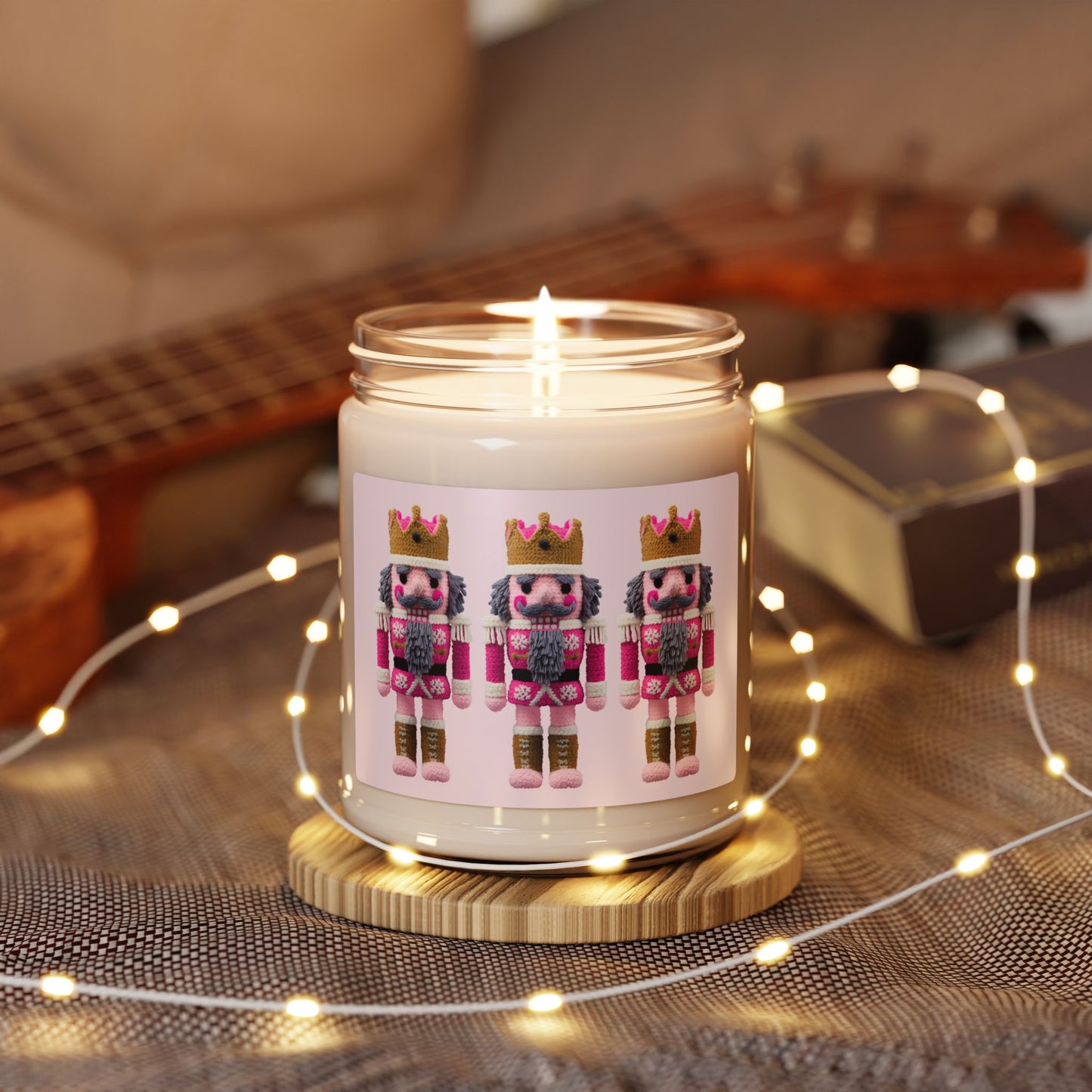 Pink Nutcrackers Christmas 9oz Scented Soy Candle