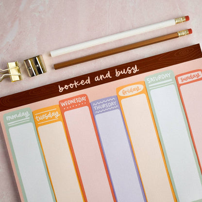 Bookish Notepad - Large Booked and Busy Weekly Planner