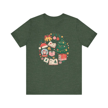Bookish Snow Globe Christmas T-Shirt