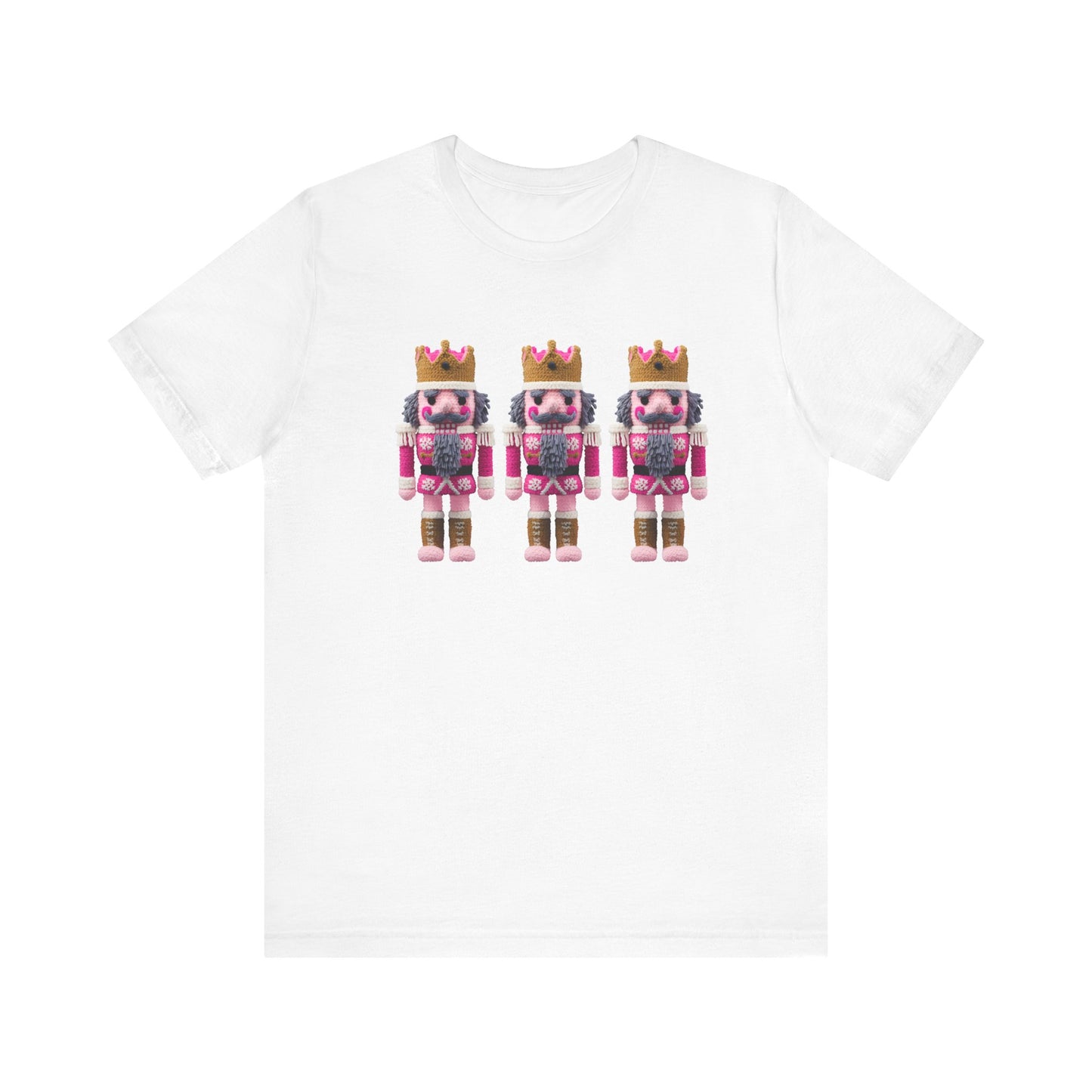 Pink Nutcrackers Christmas T-Shirt - Faux Yarn
