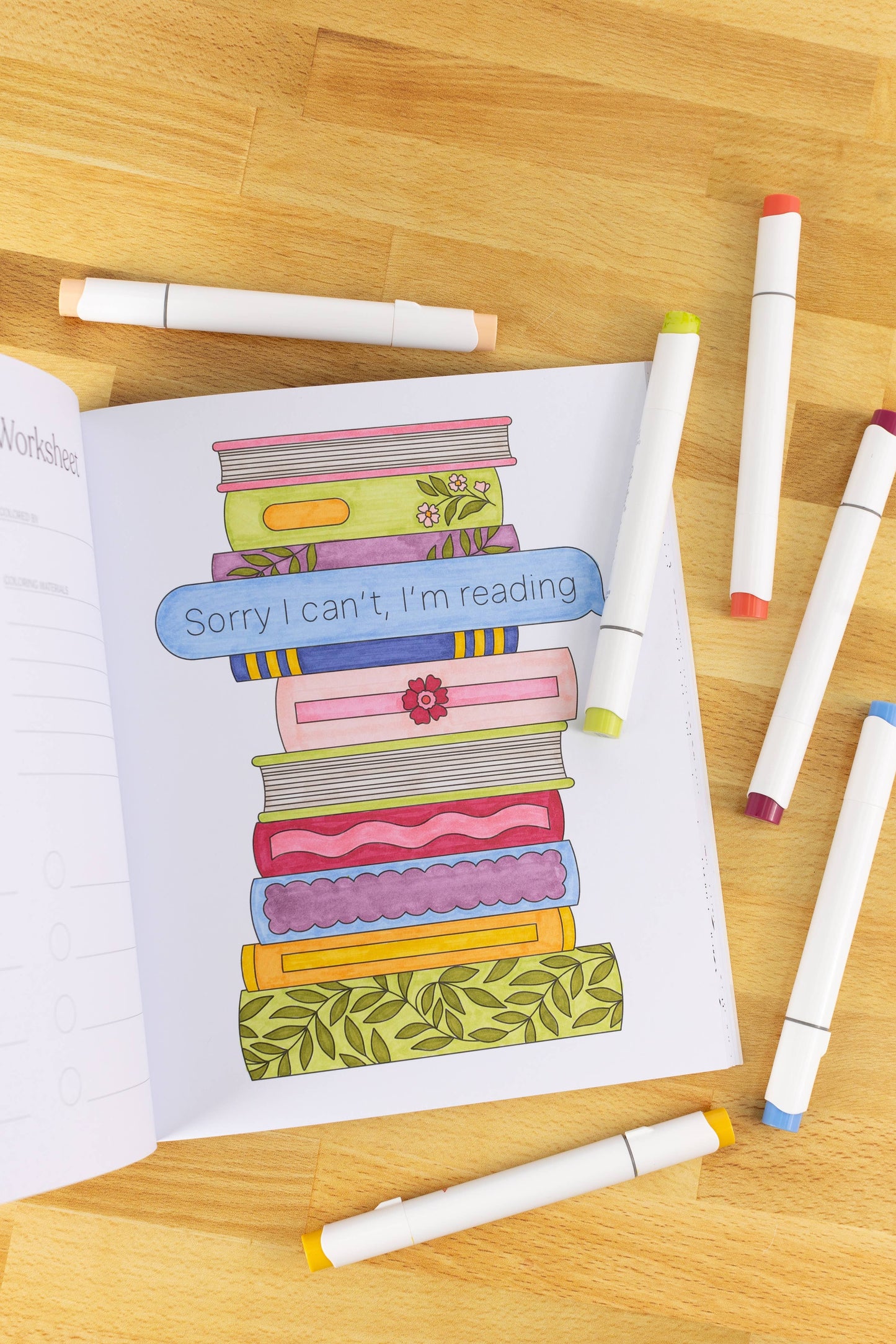 All Booked Up Coloring Book | Bookish & Reading