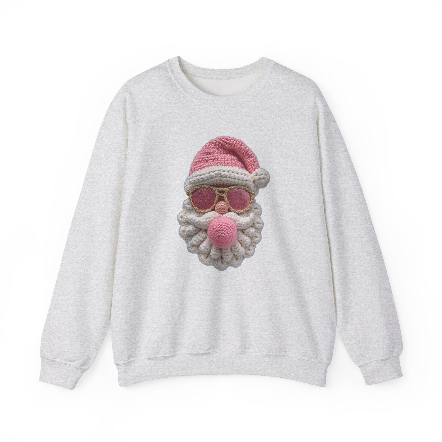 Santa Bubble Gum Christmas Sweatshirt - Faux Yarn