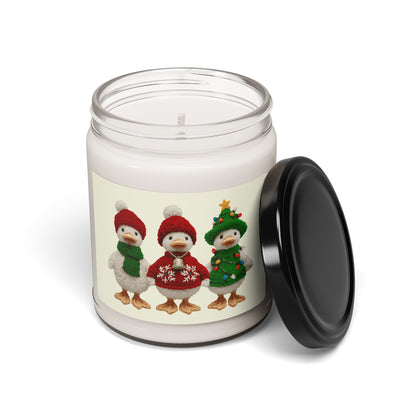 Cute Christmas Geese 9oz Scented Soy Candle
