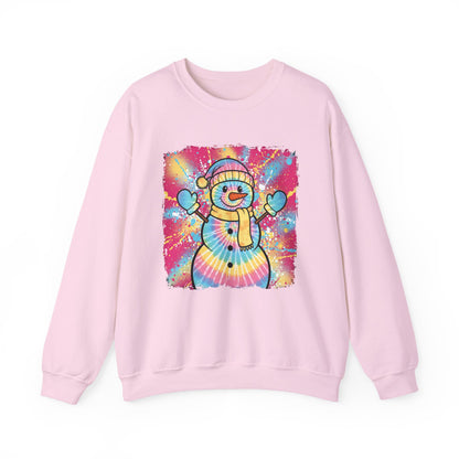 Tie Dye Snowman Christmas Sweatshirt