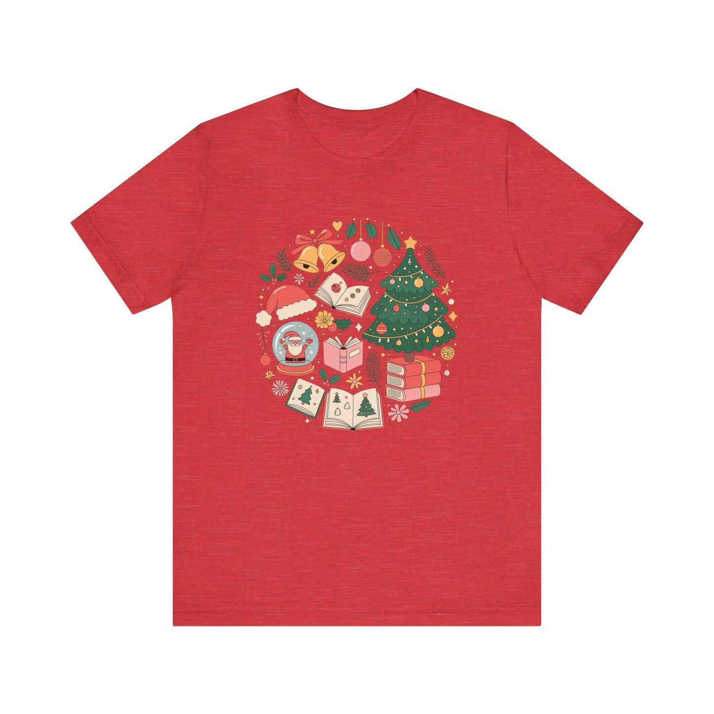 Bookish Snow Globe Christmas T-Shirt