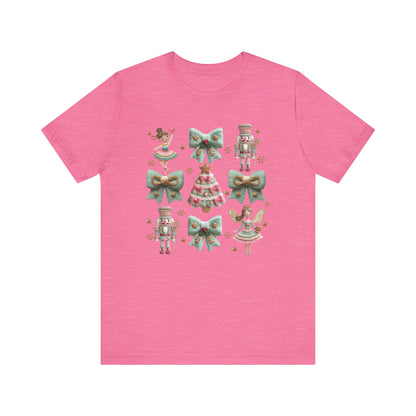 Nutcracker Coquette Christmas T-Shirt - Faux Yarn