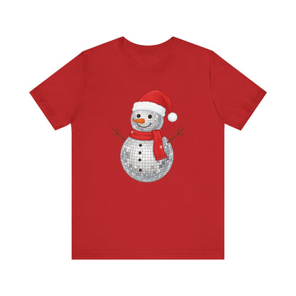 Disco Ball Snowman Christmas T-Shirt