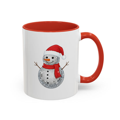 Disco Ball Snowman Christmas Coffee Mug - 11 oz. or 15 oz.