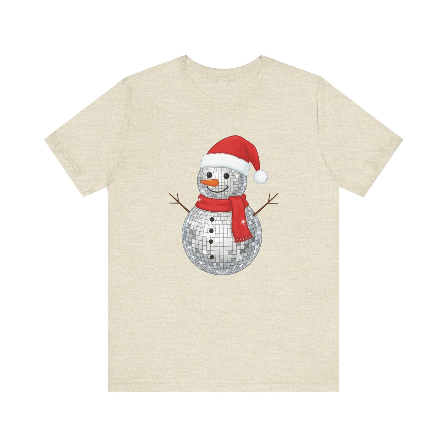 Disco Ball Snowman Christmas T-Shirt