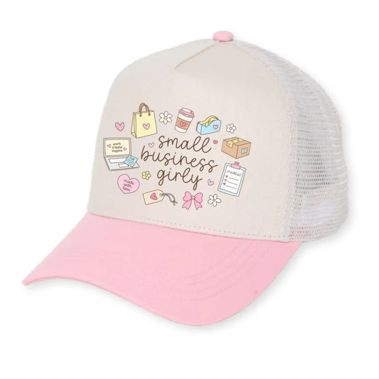 Small Business Girly Doodles Hat Just So Happy