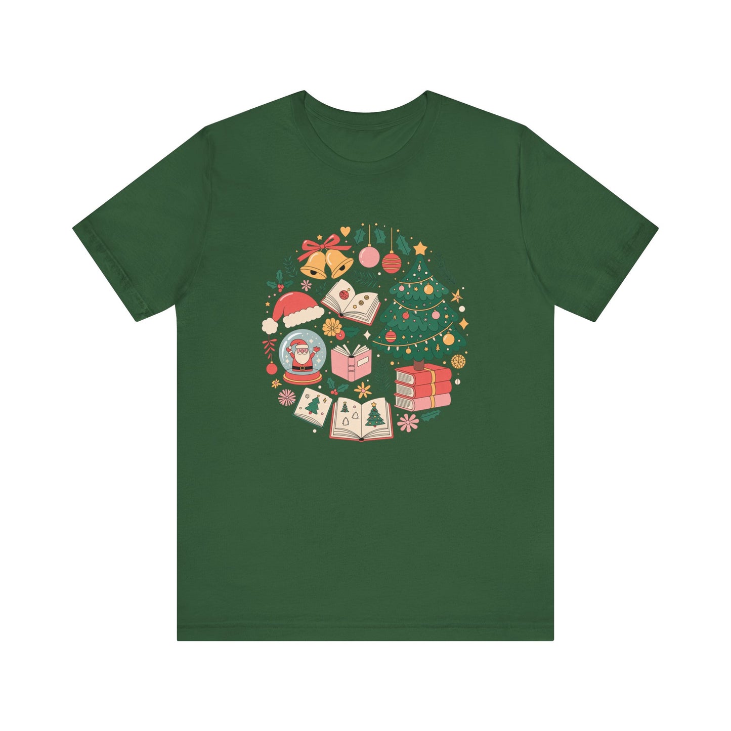 Bookish Snow Globe Christmas T-Shirt