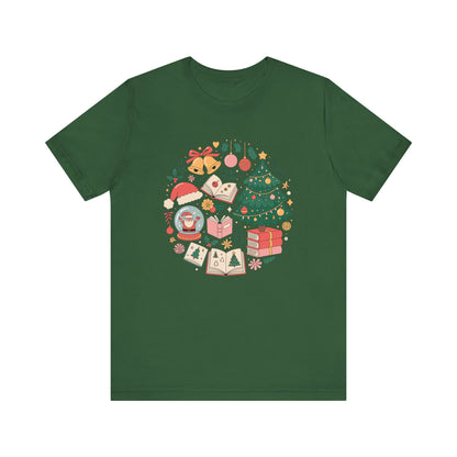 Bookish Snow Globe Christmas T-Shirt