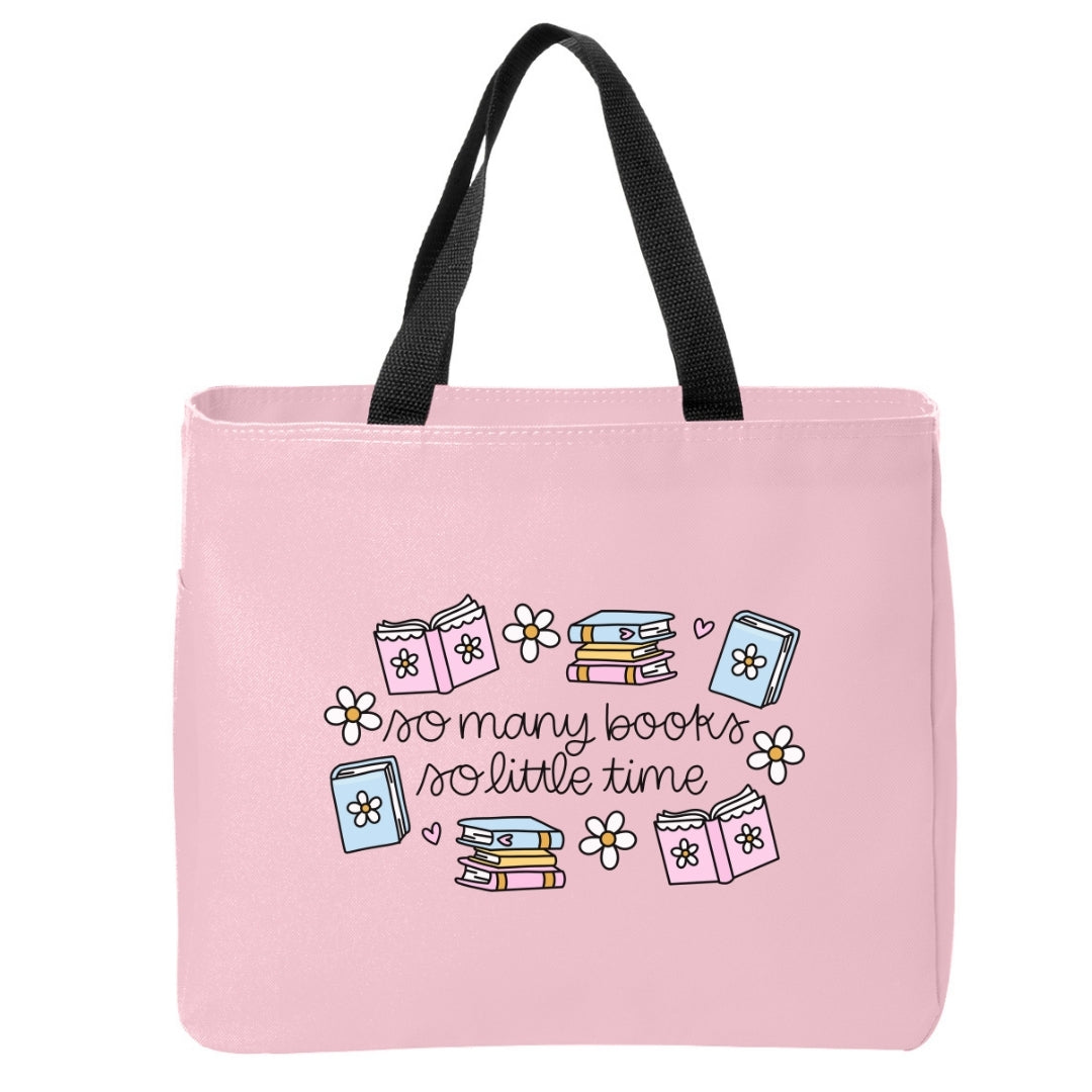 So Many Books So Little Time Doodles Tote Bag Just So Happy