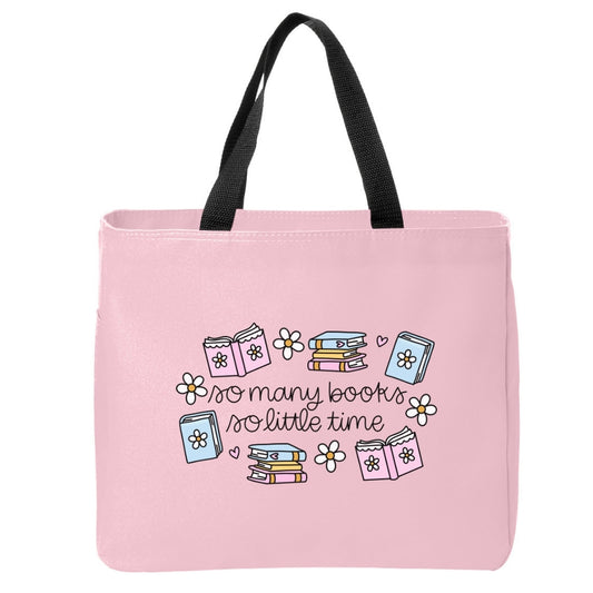 So Many Books So Little Time Doodles Tote Bag Just So Happy