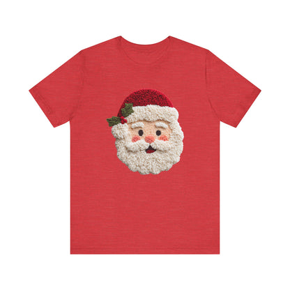 Santa Claus Christmas T-Shirt - Faux Yarn