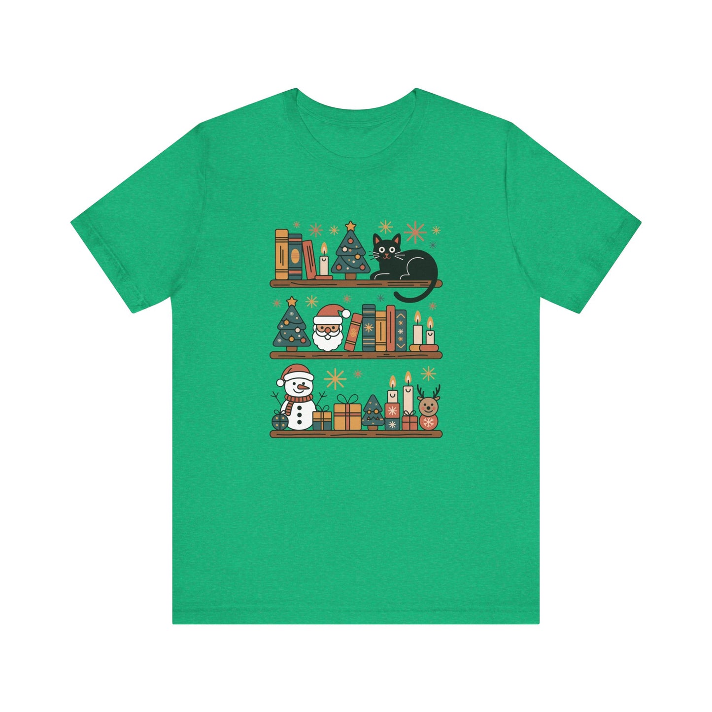 Bookish Christmas Shelf T-Shirt