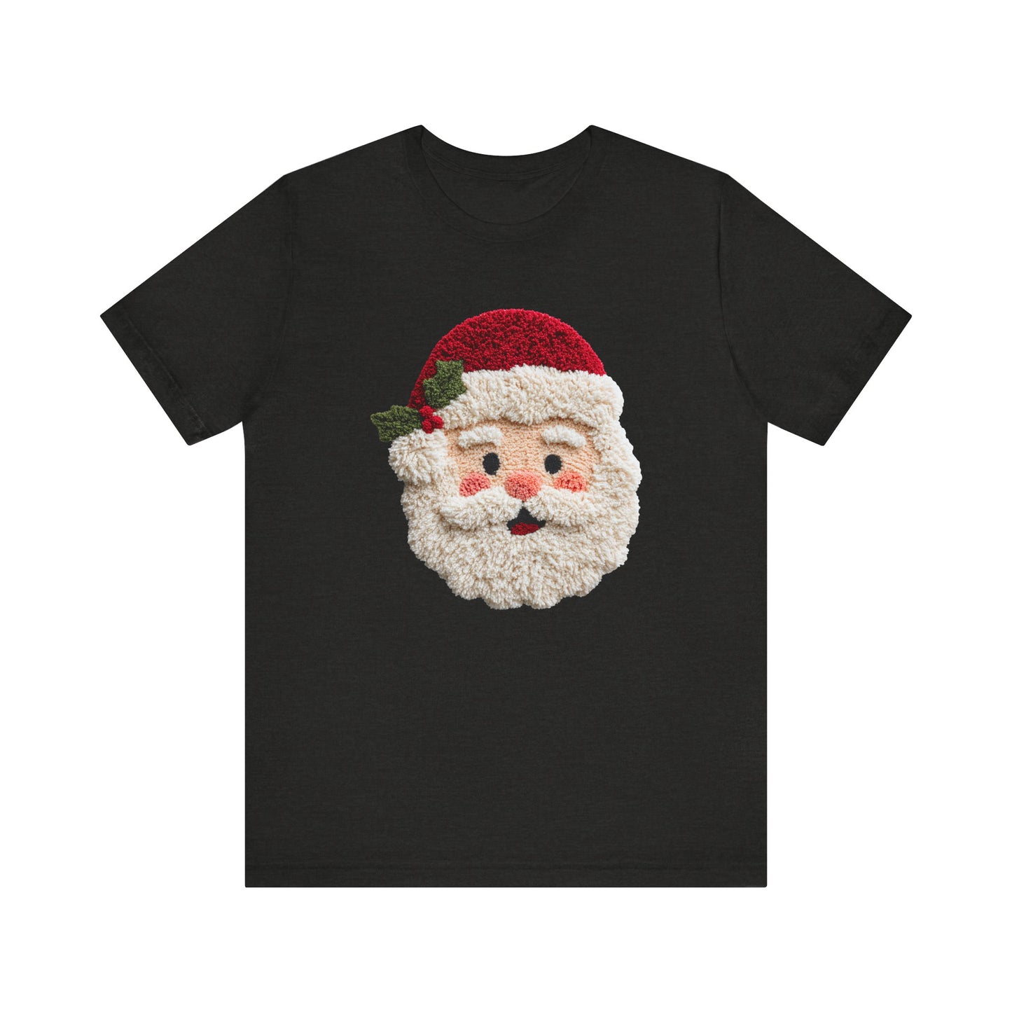 Santa Claus Christmas T-Shirt - Faux Yarn