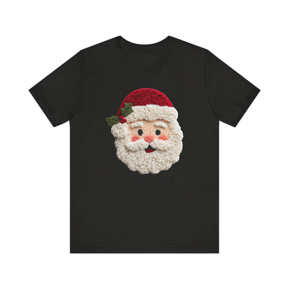 Santa Claus Christmas T-Shirt - Faux Yarn