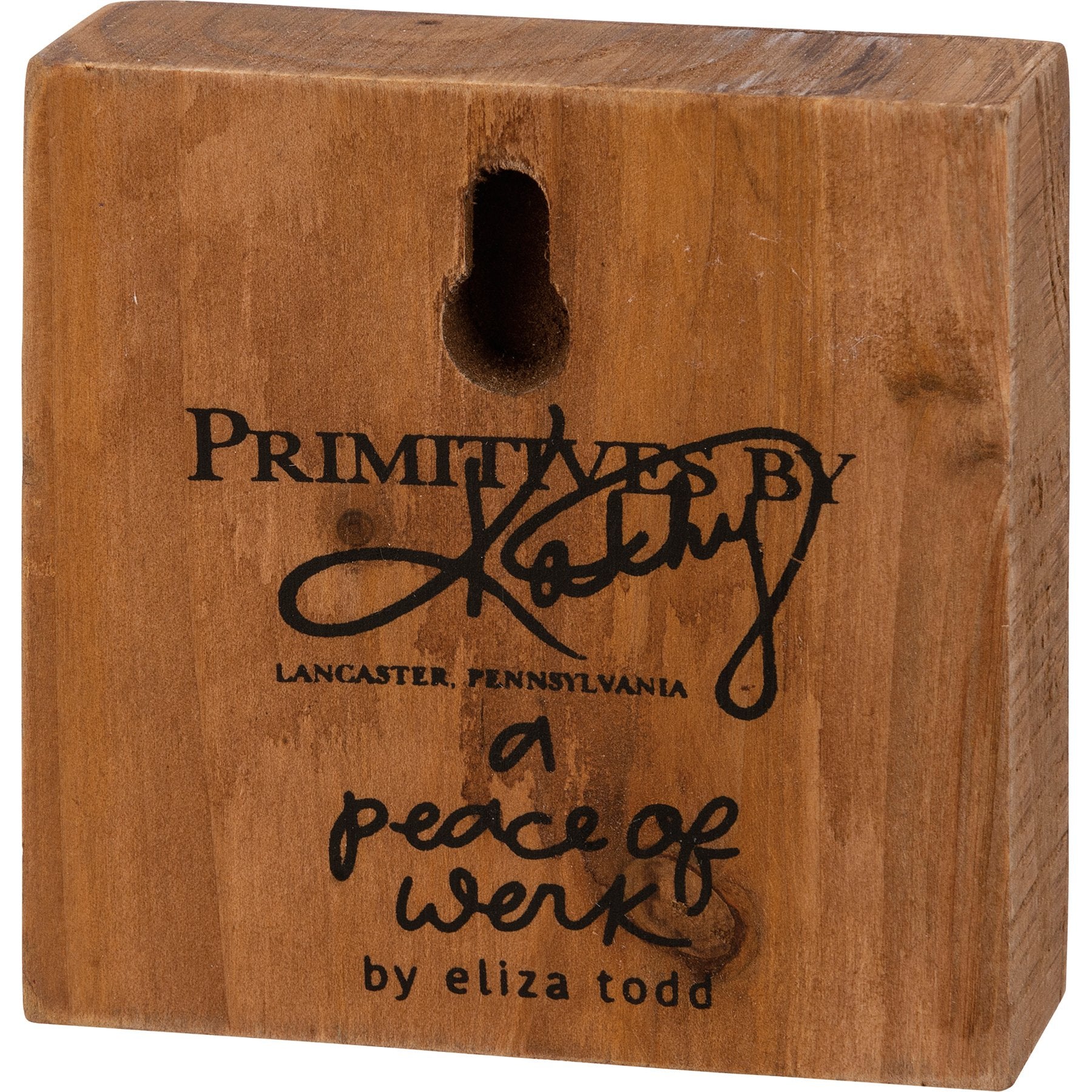 A Kind Heart Is A Brave Heart Block Sign Primitives by Kathy