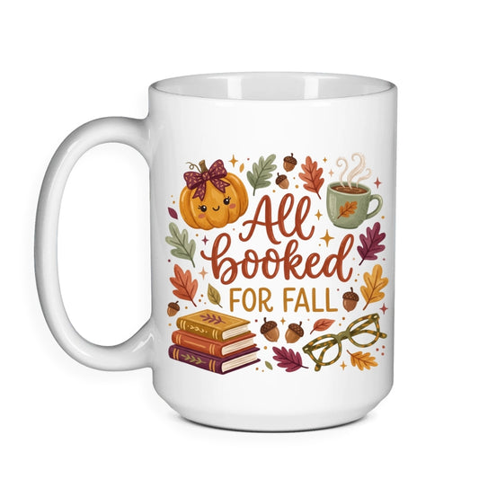 All Booked for Fall Kawaii - Halloween Bookish Mug